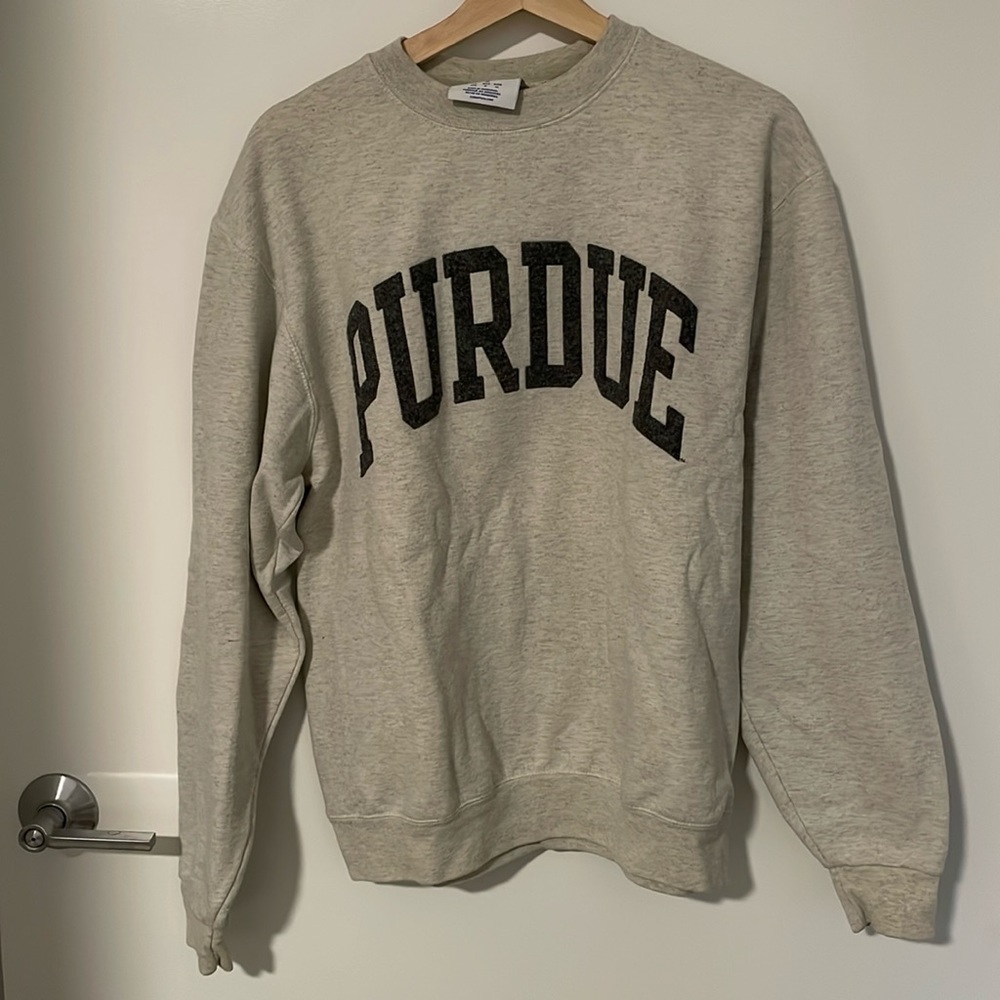 Champion Gray 'Purdue' Crewneck Sweatshirt